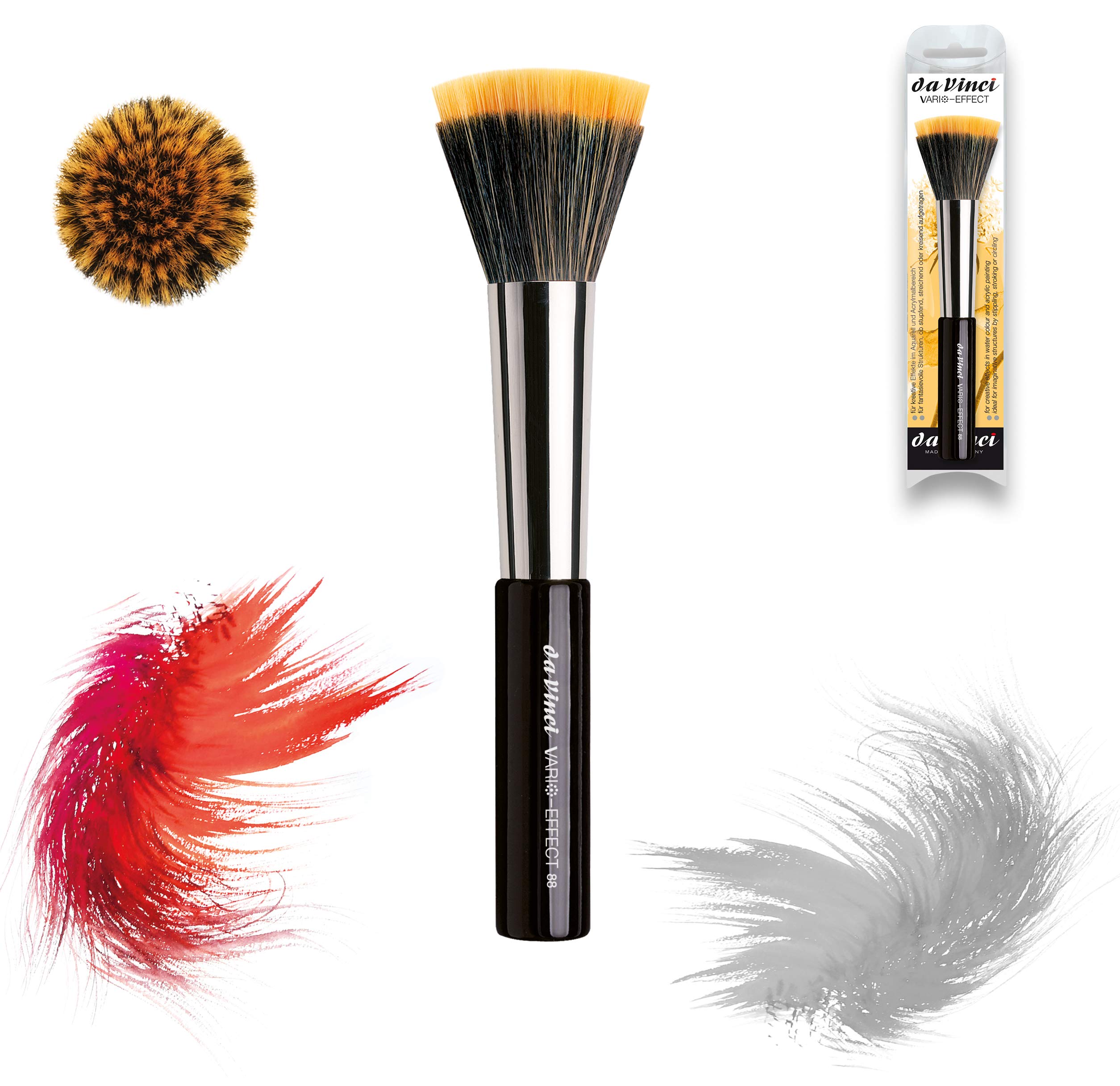 血塗られた刷毛　sanguine brushstroke foil Amazon.com: da Vinci Watercolor Watercolor Brush, Black